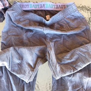 Grey stretchy “love” sweats